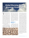 Global Warming Shifts Monsoon Circulation