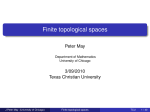 Finite topological spaces - University of Chicago Math Department