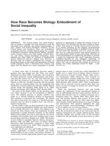 How race becomes biology: Embodiment of social inequality