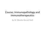 Course: Immunopathology and Immunotherapeutics