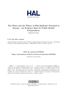 The When and the Where of Zika Epidemic Potential - HAL