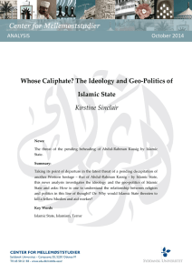 Whose Caliphate? The Ideology and Geo