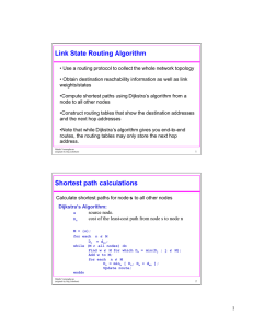 Link State Routing Algorithm