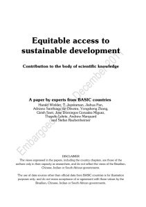 Equitable access to sustainable development