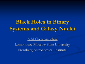 Black holes in binary systems and galatic nuclei