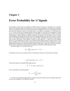Error Probability for M Signals