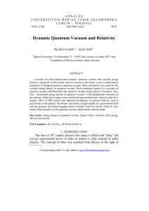 Dynamic quantum vacuum and relativity