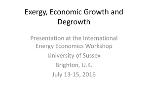 Ayres, Bob – Exergy, economic growth and degrowth