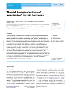 Thyroid: biological actions of `nonclassical` thyroid hormones