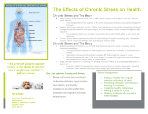 Chronic Stress and The Body