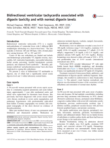 Bidirectional ventricular tachycardia associated with digoxin toxicity