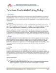 Database Credentials Coding Policy