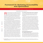 Framework for Marketing Accountability And Optimization