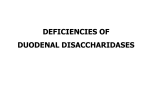 deficiencies of duodenal disaccharidases