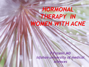 Hormonal therapy in acne