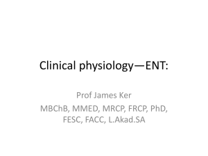 Clinical physiology*ENT