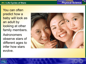 26.3 Life Cycles of Stars