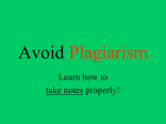 Avoid Plagiarism - Lamar R