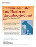 Immune-Mediated Low Platelet or Thrombocyte Count