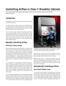 Controlling Airflow in Class II Biosafety Cabinets