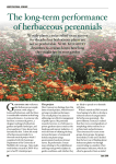 The long-term performance of herbaceous perennials