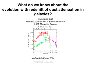 What do we know about the evolution/variation with redshift of dust