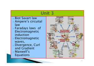 Biot Savart law Ampere`s circuital law Faradays laws of