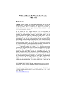 William Herschel`s Wonderful Decade, 1781-1790