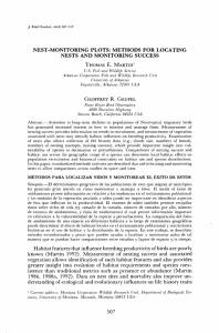 nest-monitoring plots: methods for locating nests and monitoring
