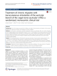 Treatment of chronic migraine with transcutaneous stimulation of the