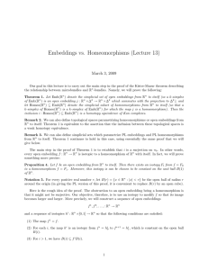 Embeddings vs. Homeomorphisms (Lecture 13)
