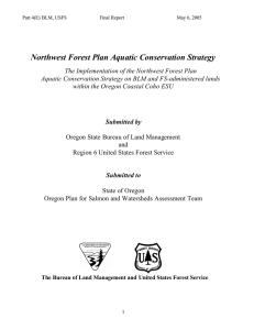 Northwest Forest Plan Aquatic Conservation Strategy