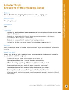 Lesson Three: Emissions of Heat-trapping Gases