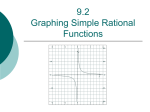 9.2 Graphing Simple Rational Functions