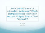 How do Minerals effect ToothPASTE - Mixon 12-13