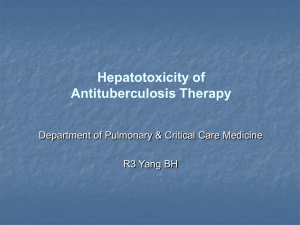 Hepatotoxicity of Antituberculosis Therapy