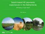 Result-based AE payments experiences in the Netherlands