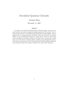 Deconfined Quantum Criticality