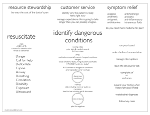 resuscitate identify dangerous conditions