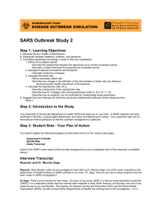 SARS Outbreak Study 2