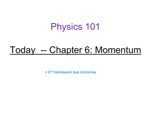 Chapter 6: Momentum