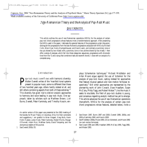 Neo-Riemannian Theory and the Analysis of Pop