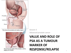 Value and role of PSA as a tumour marker of response/relapse