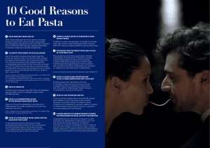 10 Good Reasons to Eat Pasta