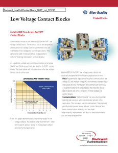 Low Voltage Contact Blocks