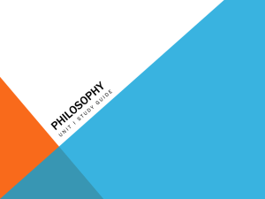 Philosophy - Mrs. Thiessen`s Social Studies Classes