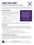 know your tumorsm - Pancreatic Cancer Action Network