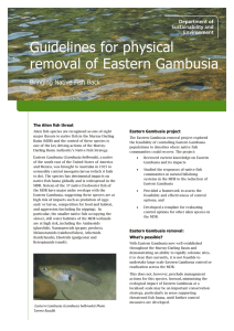 Gambusia removal guidelines 2011