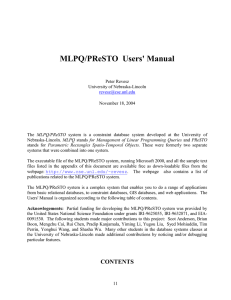 The MLPQ/GIS Constraint Database System