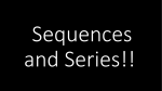 Sequences and Series!!!